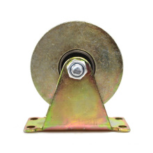 4  inch U type colorful steel pulley casters